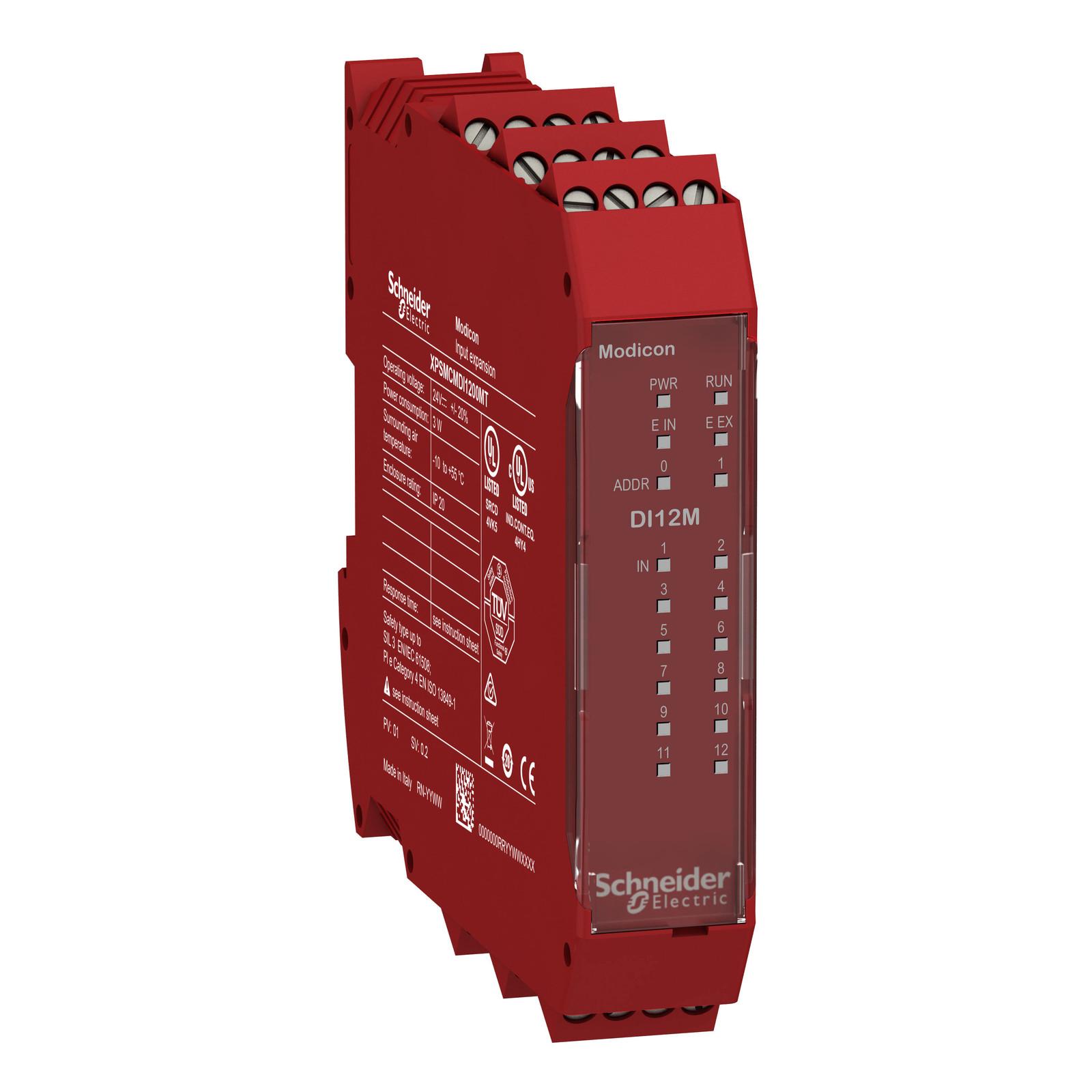 12 inputs expansion module for safety mats with screw term