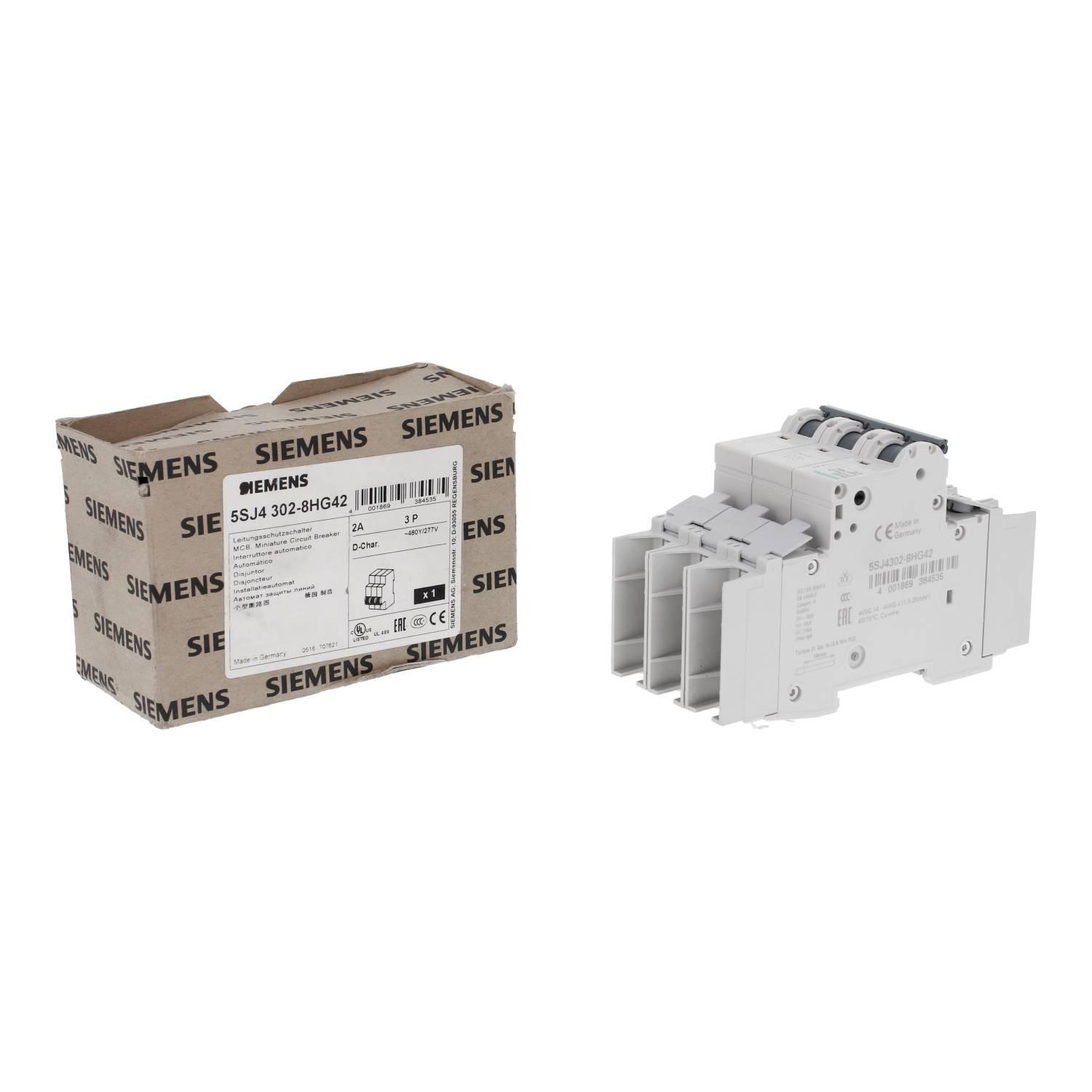 MCB 5SJ4 3P 480/277 2A 10K D-TRIP