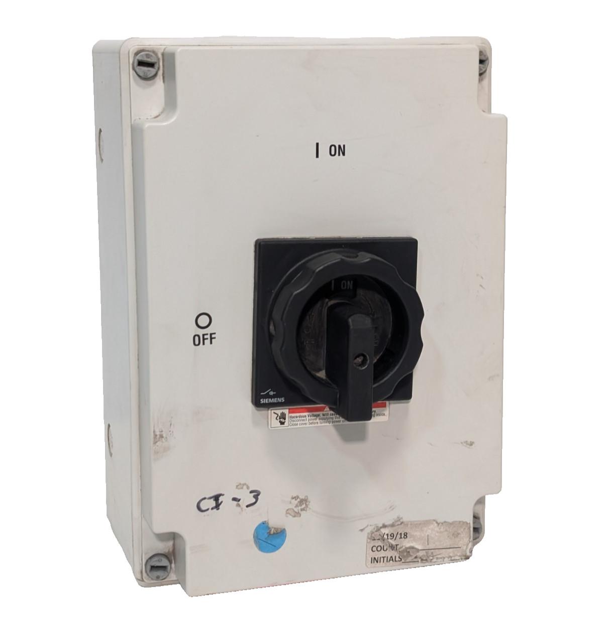 DISC SW 125A N4X SCW ROT HDL BLK 3P