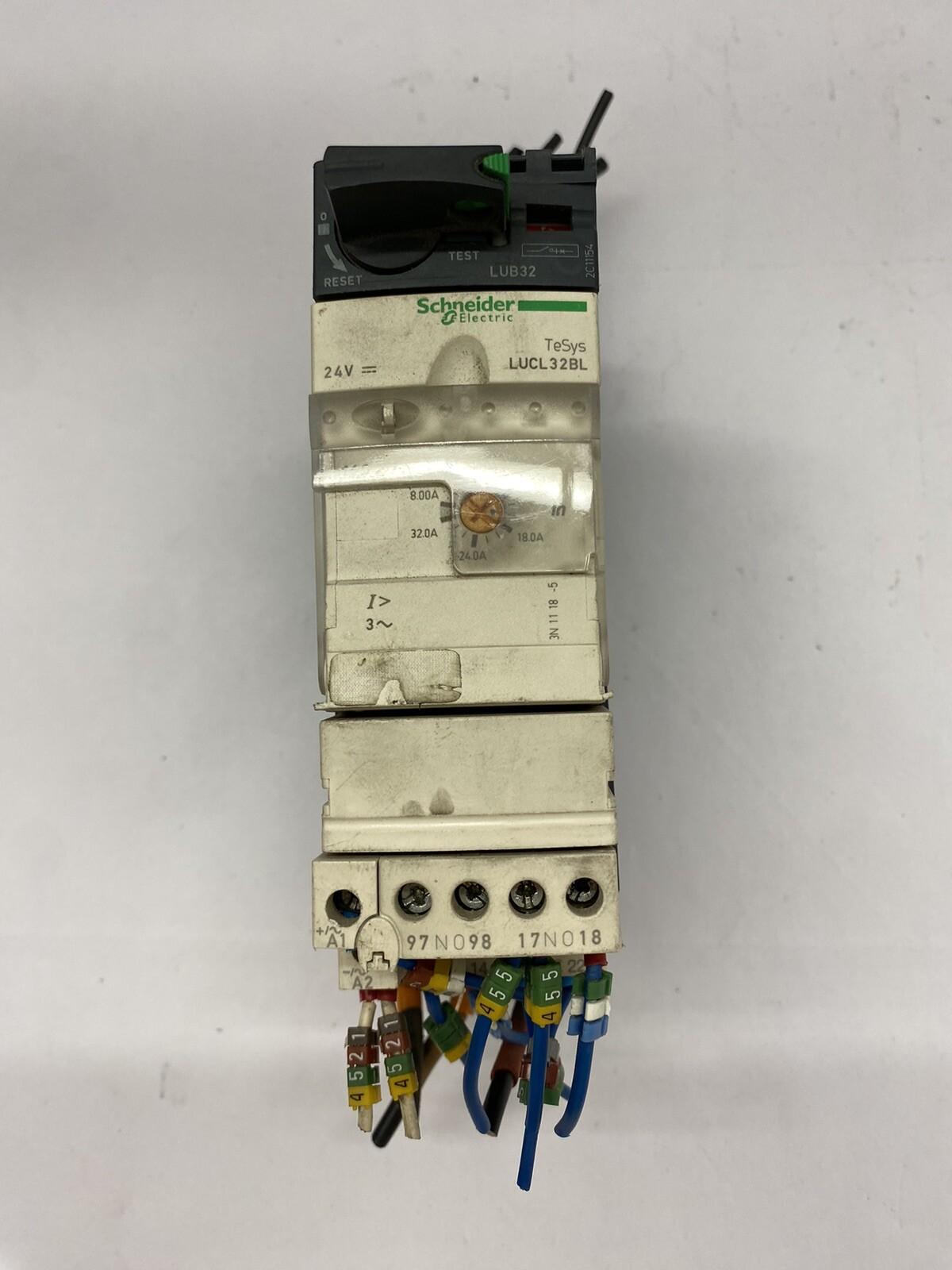 Standard control unit, TeSys Ultra, 8A to 32A, 3P motors, thermal magnetic protection, class 10, coil 24VDC