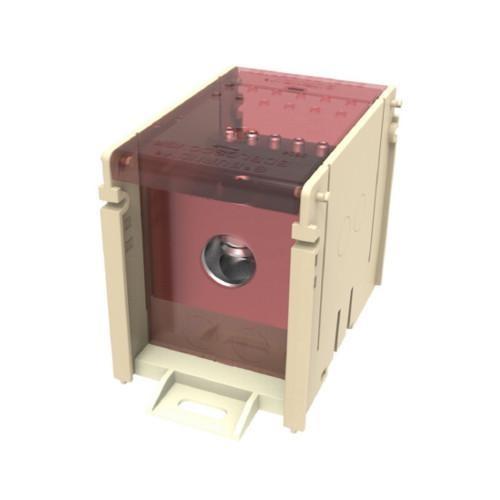 Distribution block, Three pole Finger Safe 4 AWG-500 Kcmil(Run), 14 -2/0 AWG (Tap)