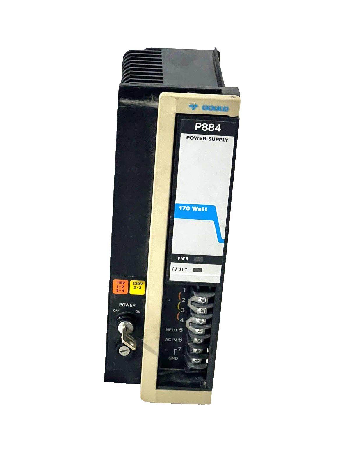 AS-P884-001 Power Supply Module PLC AEG Gould ASP884001 PS+KEY