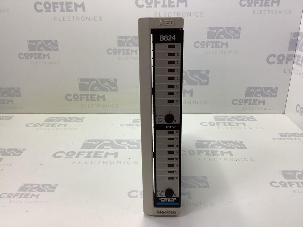 AS-B824-016 800 SERIES I/O OUTPUT MODULE TRUE HIGH MODICON 16DO 24