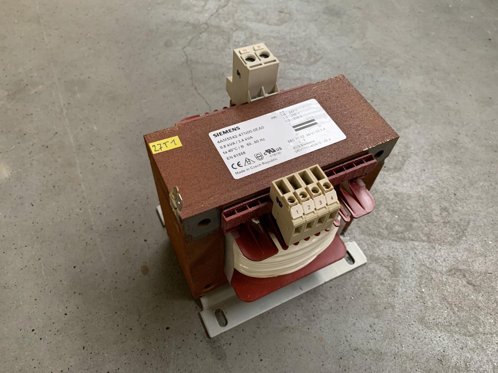 TRANSF, 1-PH, 800VA, PRI 230V, SEC 24V, IP00