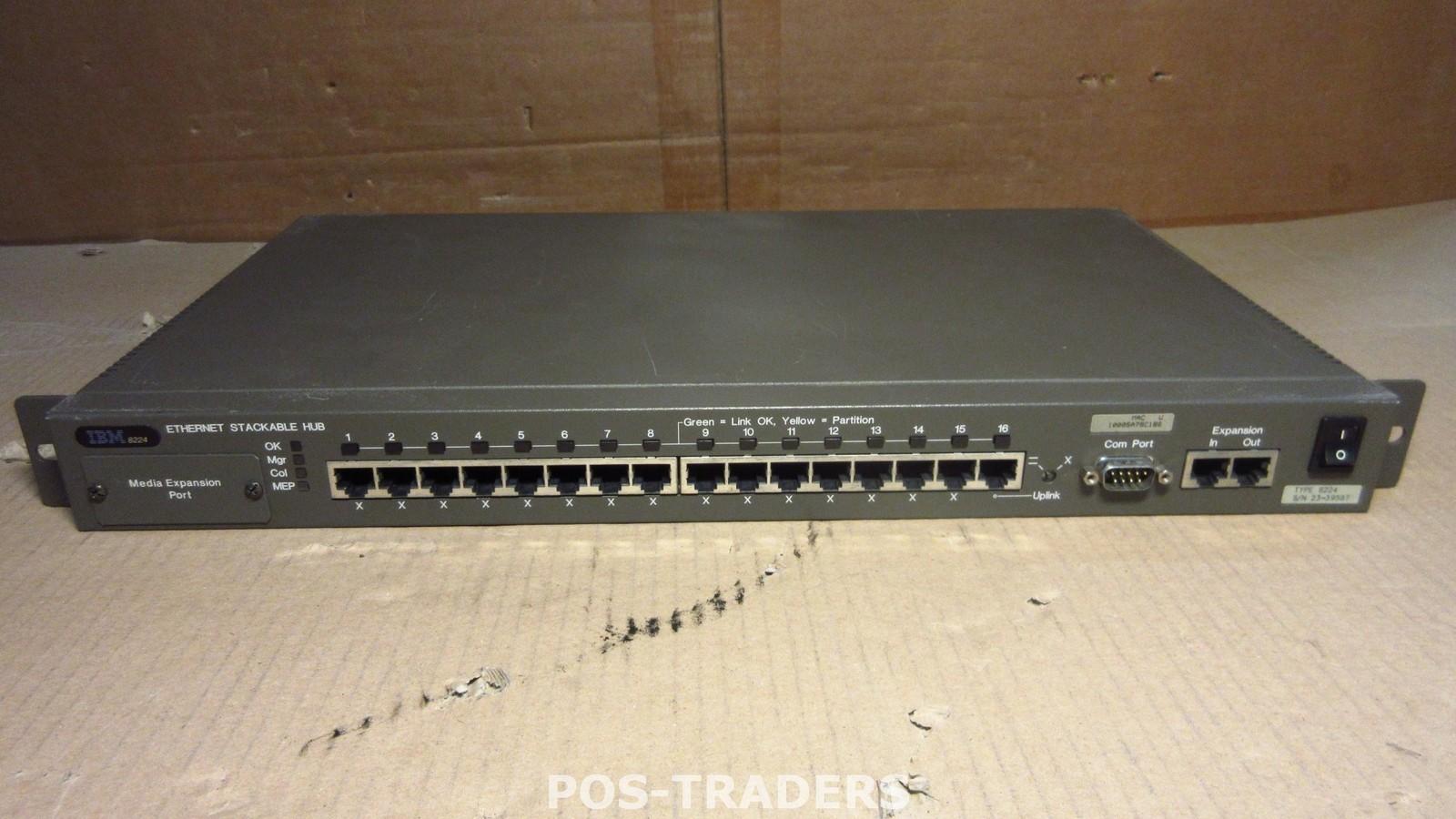 8224 Stackable Hub 16 Port Ethernet Office Network Server Internet
