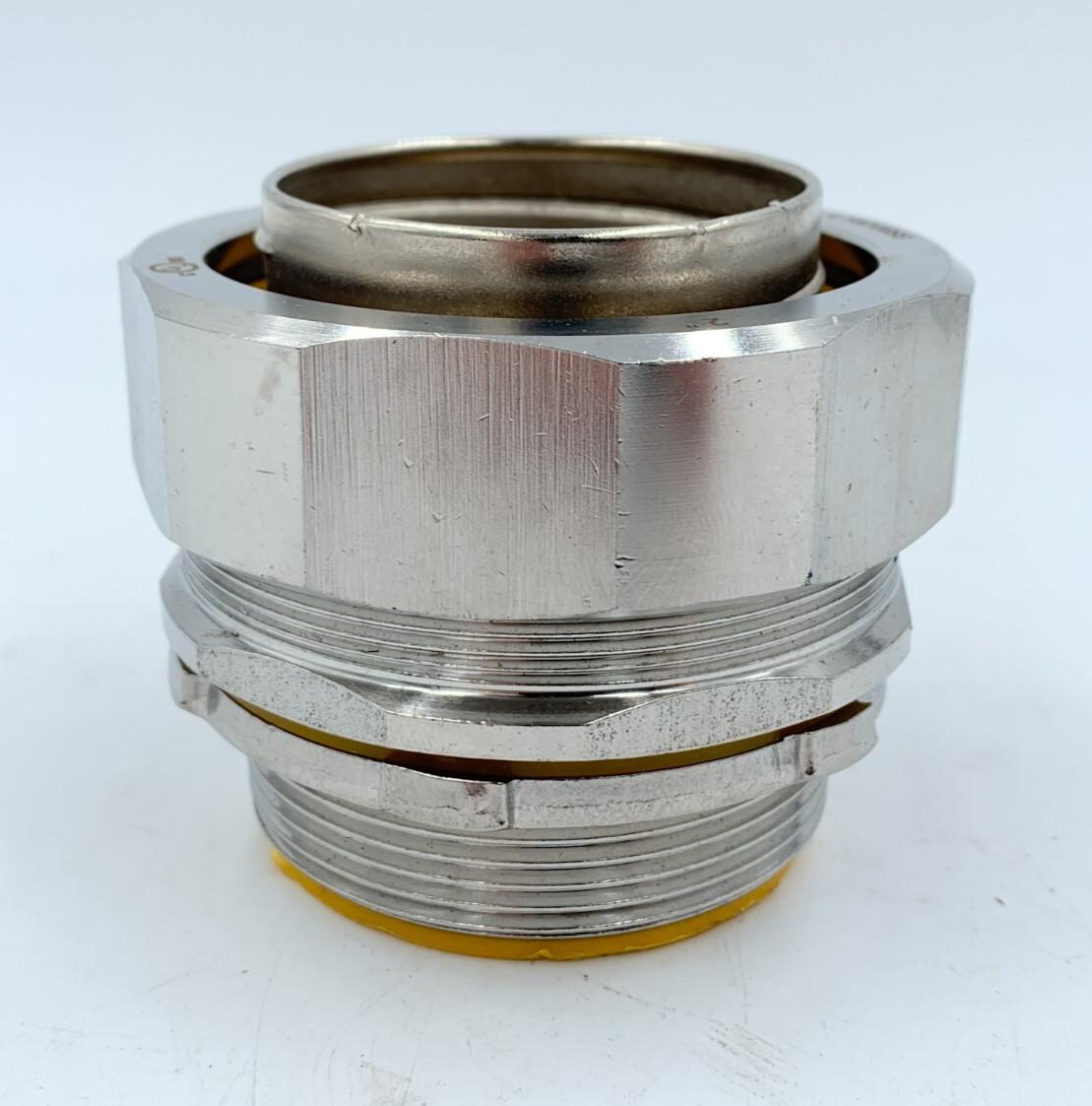 Eaton Crouse-Hinds series liquidtight connector, FMC, Straight, Insulated, Stainless steel, 2"