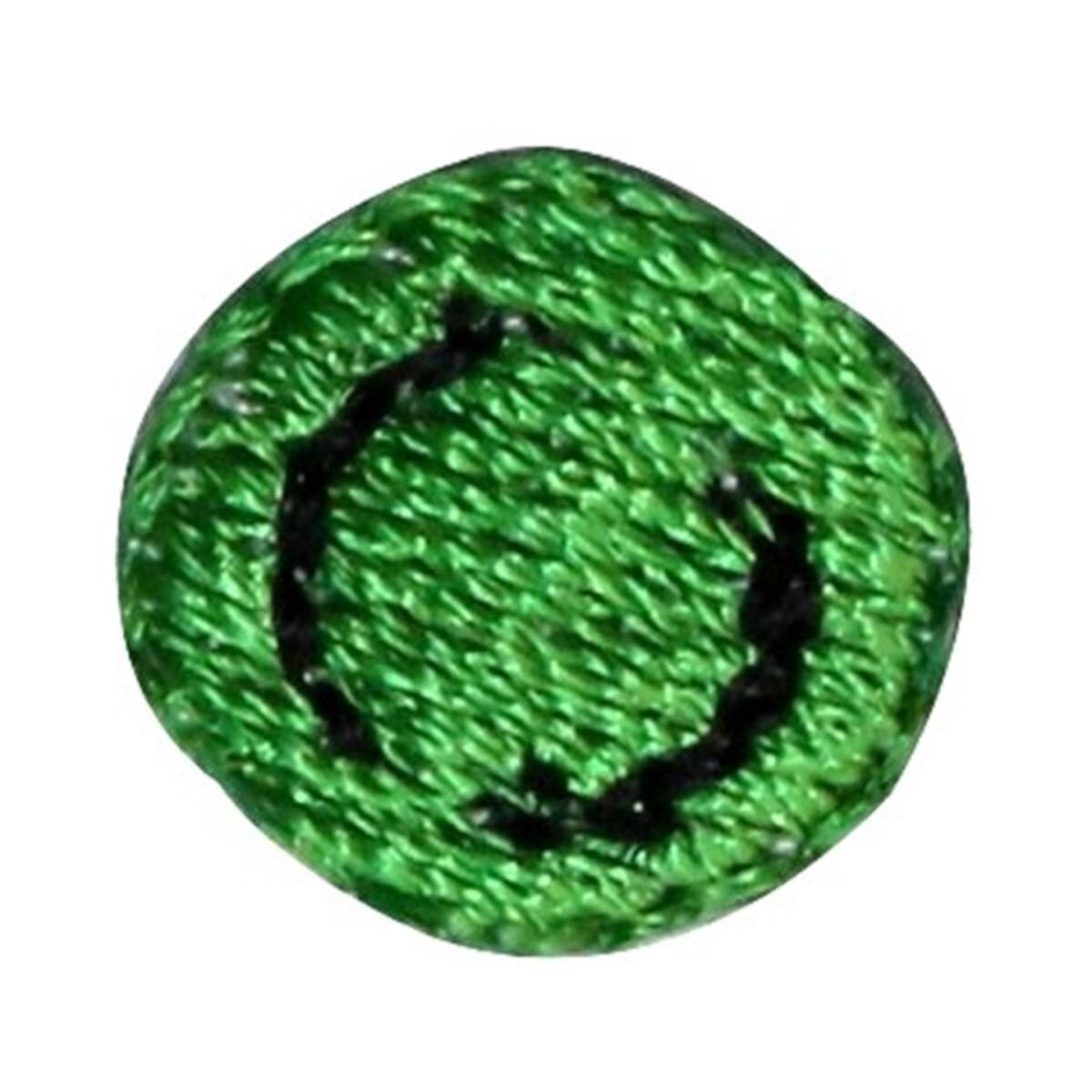 ID 8977 Lot of Green Circle Dot Patch Shape Embroidered Iron On Applique