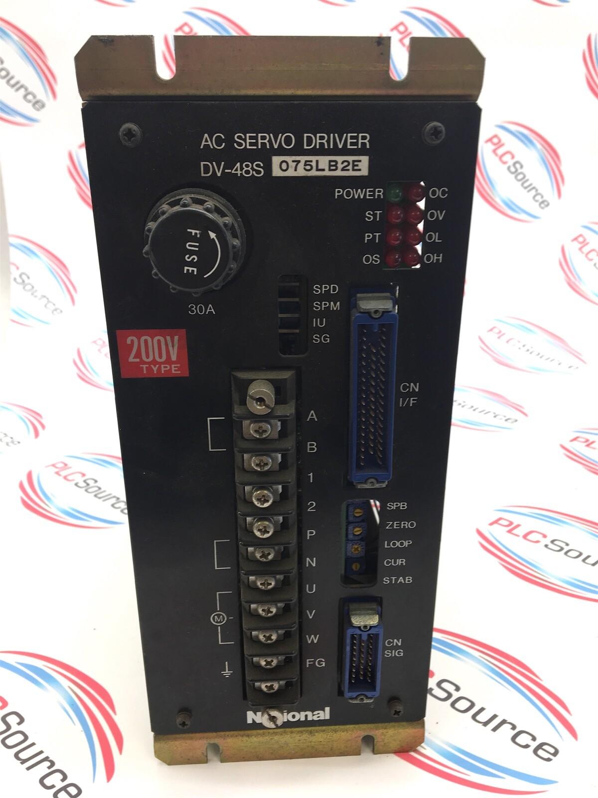 NATIONAL DV-48S 075LB2E AC SERVO DRIVER TYPE 200V DV-48S075LB2E