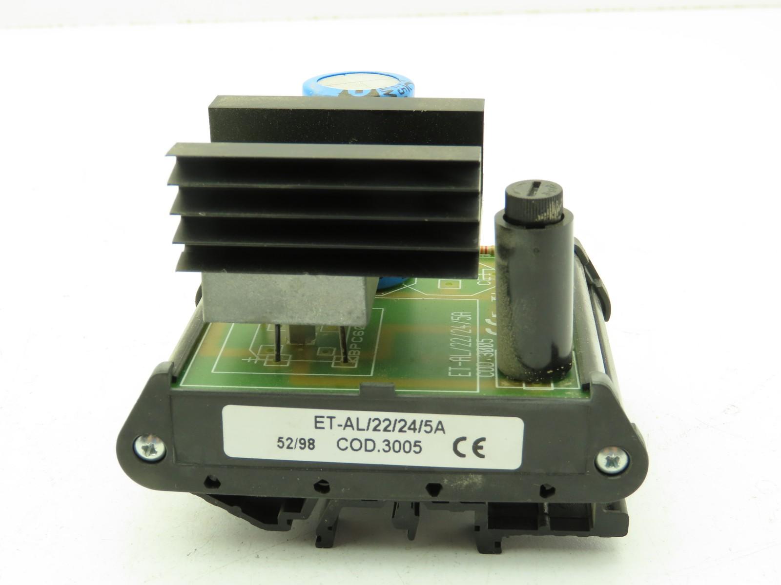 Euro ET-AL/22/24/5A Single Phase Power Supply 20VAC Out 24VDC 5A Rectifier