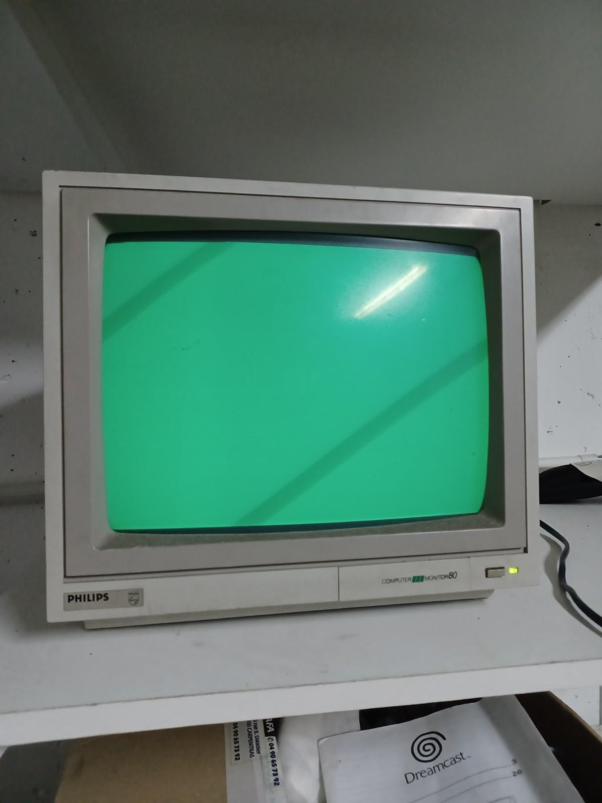 Ecran Ordinateur Vintage BM7502/00G MONITOR 80 monochrome Vert A8