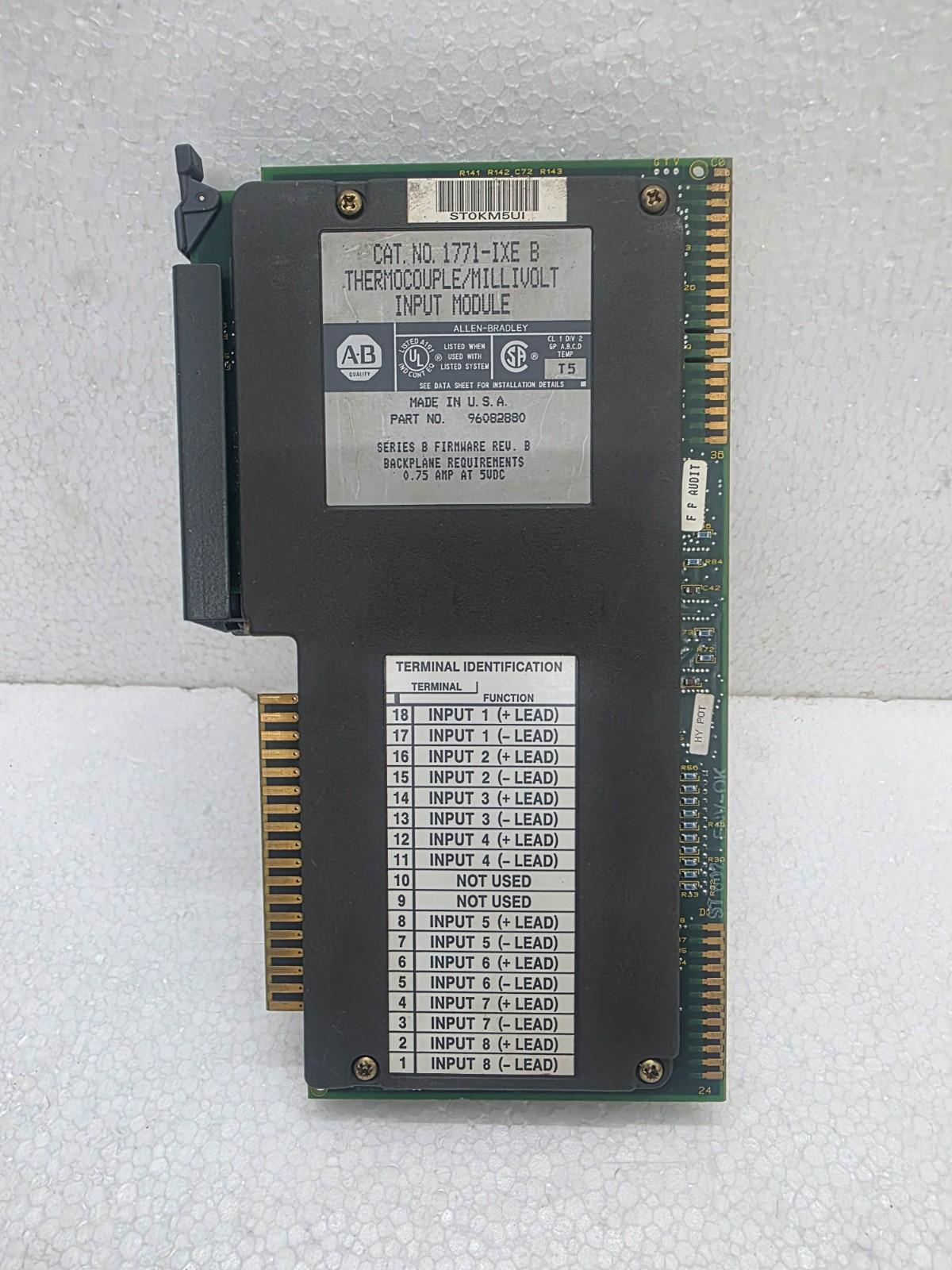 BRADLEY 1771-IXE THERMOCOUPLE MILLIVOLT INPUT MODULE