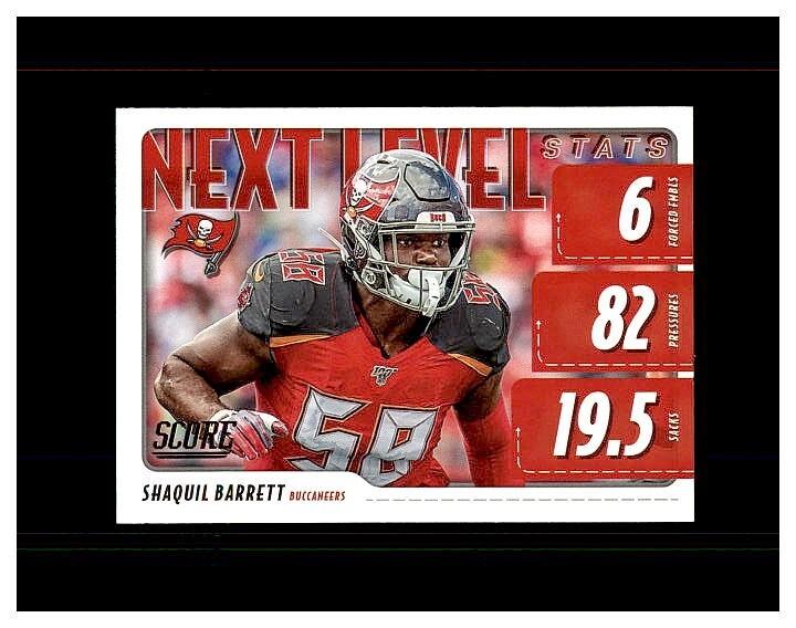 Shaquil Barrett 2020 Score Next Level Stats NLS-SB Tampa Bay Buccaneers Insert