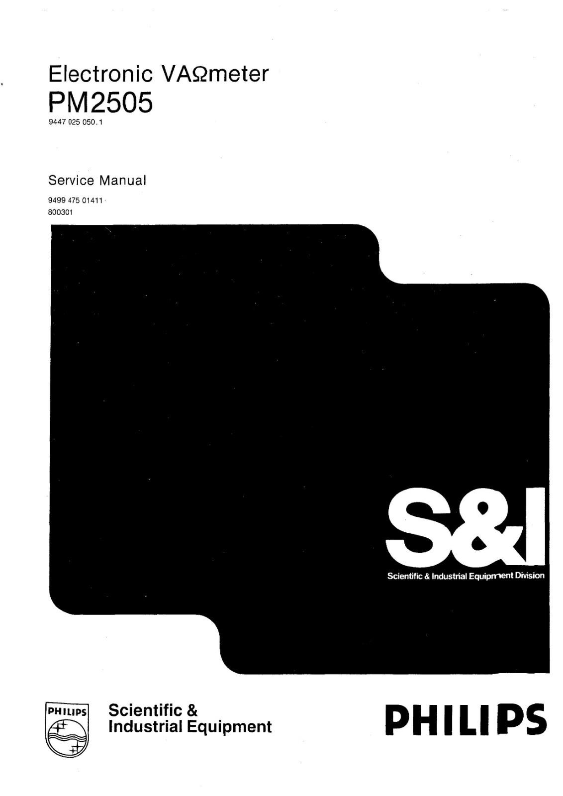 Service-Operation Manuel D'Instructions pour Pm 2505