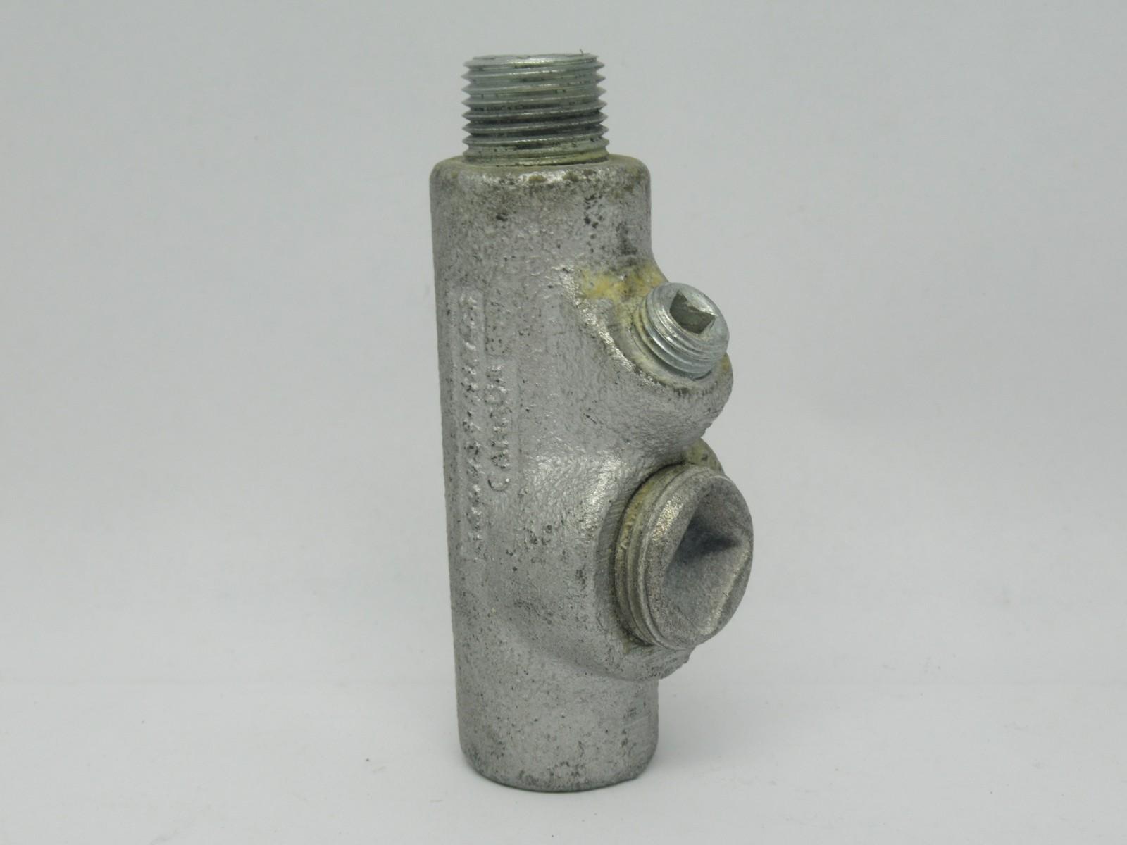 Eaton Crouse-Hinds series EYS conduit sealing fitting, Male and female, Feraloy iron alloy and/or ductile iron, Vertical or horizontal, Group B rated, 1/2"