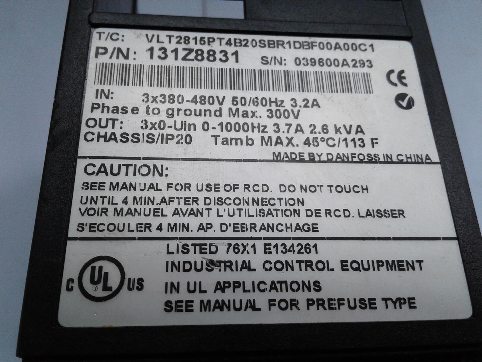 REF T/C:VLT2815PT4B20SBR1DBF00A00C1 CACHE INVERTER S)