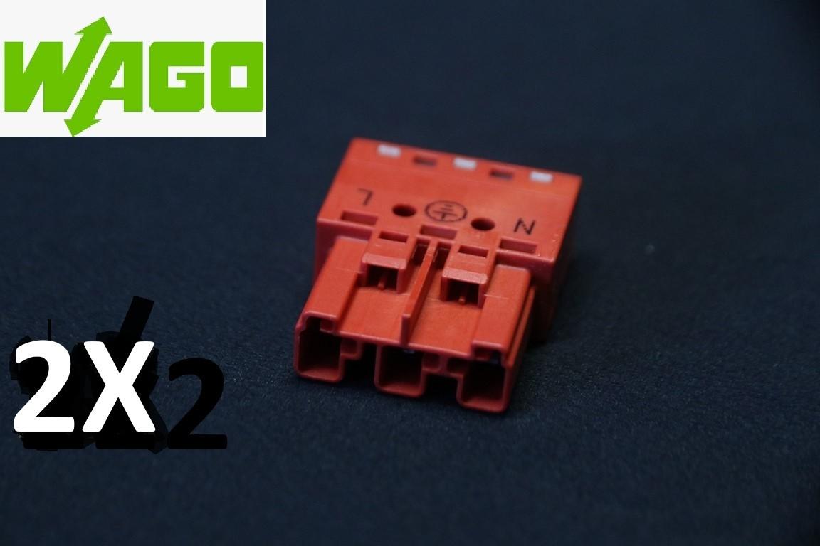 Plug; 3-pole; Cod. P; 4,00 mm²; red