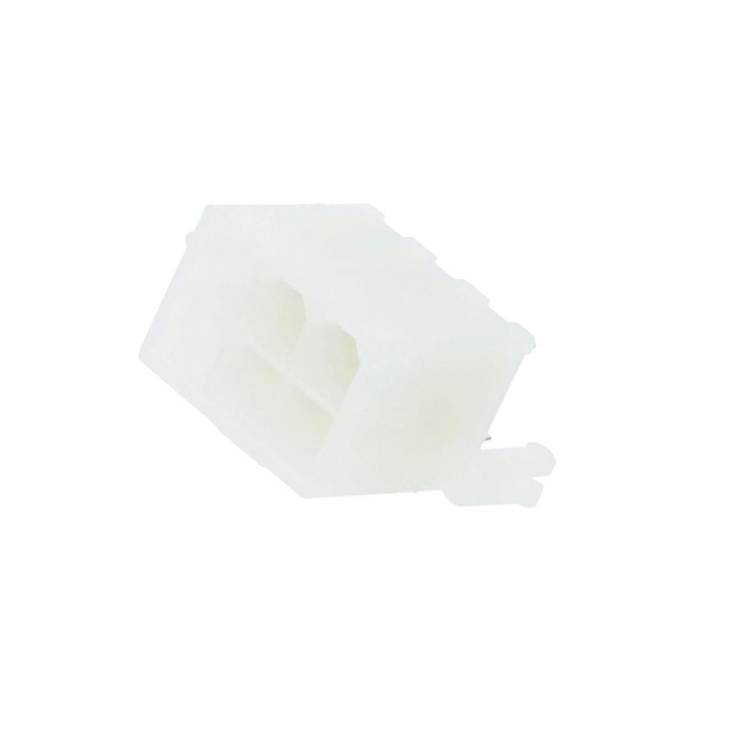 Mini-Fit Jr. Vertical Header, 4.20mm Pitch, Dual Row, 6 Circuits, with Snap-in Plastic Peg PCB Lock, Tin, Natural