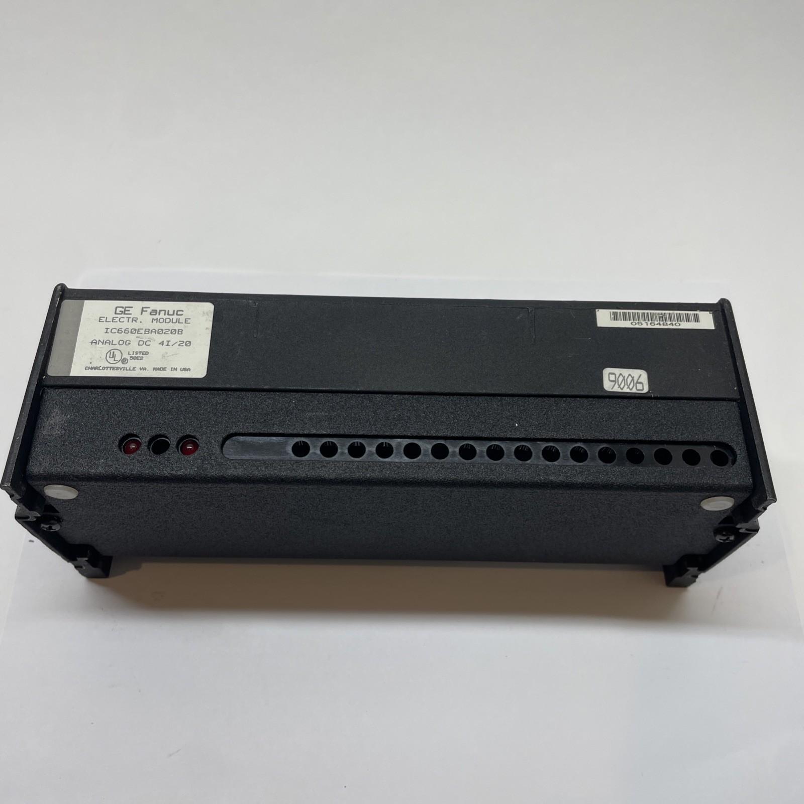 GE E/A Module IC660EBA020 Electronique Analogique Dc 4I/20 IC660TSA020K