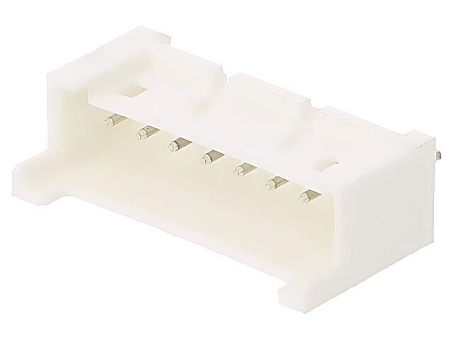 2.50mm Pitch, Mini-Lock PCB Header, Single Row, Vertical, Through Hole with Kinked Pins, Tin Plating, Positive Lock, 8 Circuits, Bag, 3.40mm PC Tail Length
