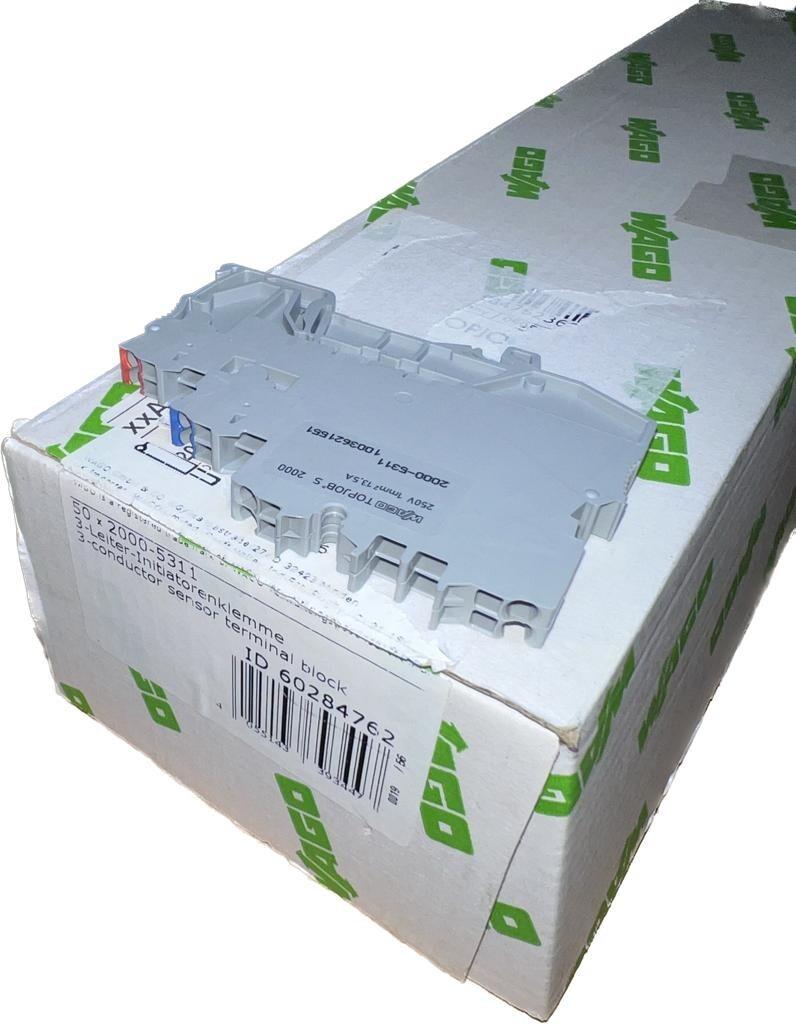 Actuator terminal block; for PNP (high side) switching actuators; with ground contact; 2-pole; rail mount; 3-conductor; 7 mm wide; gray