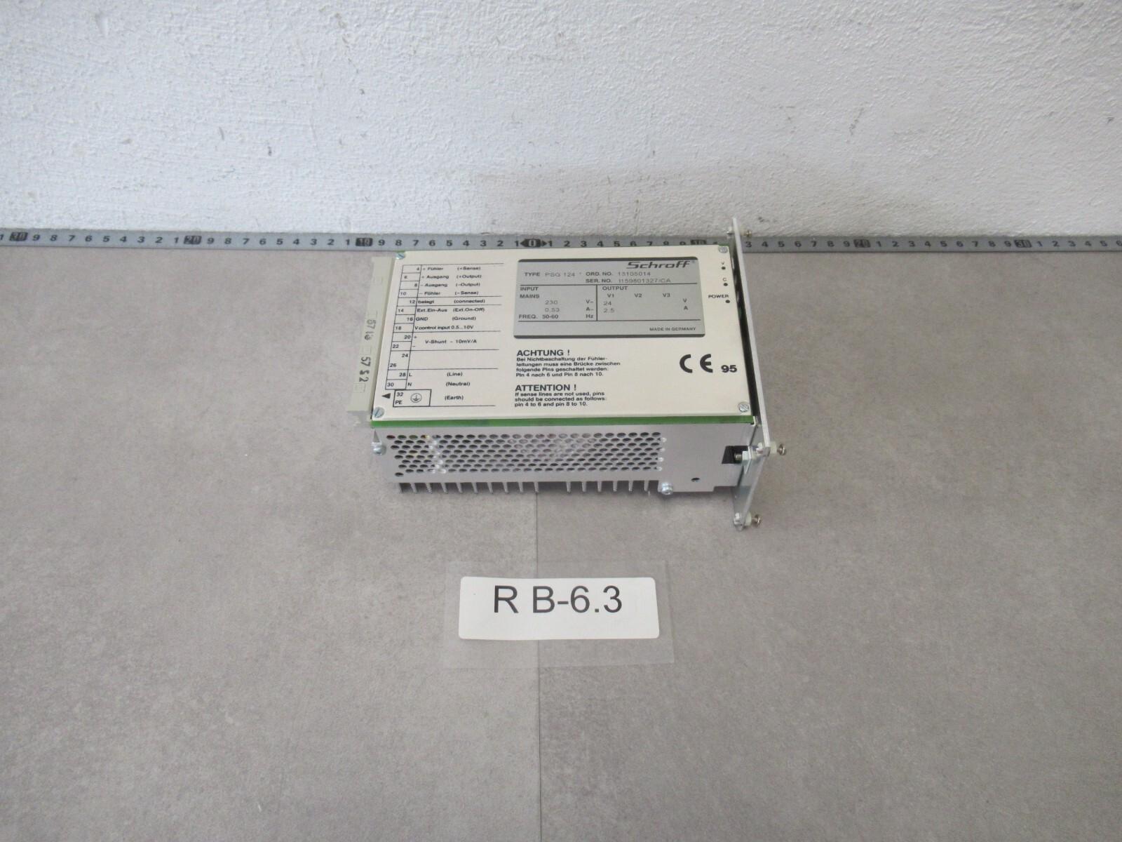 PSG 124 Alimentation En 230VAC Sortie 24V Schroff 13105014