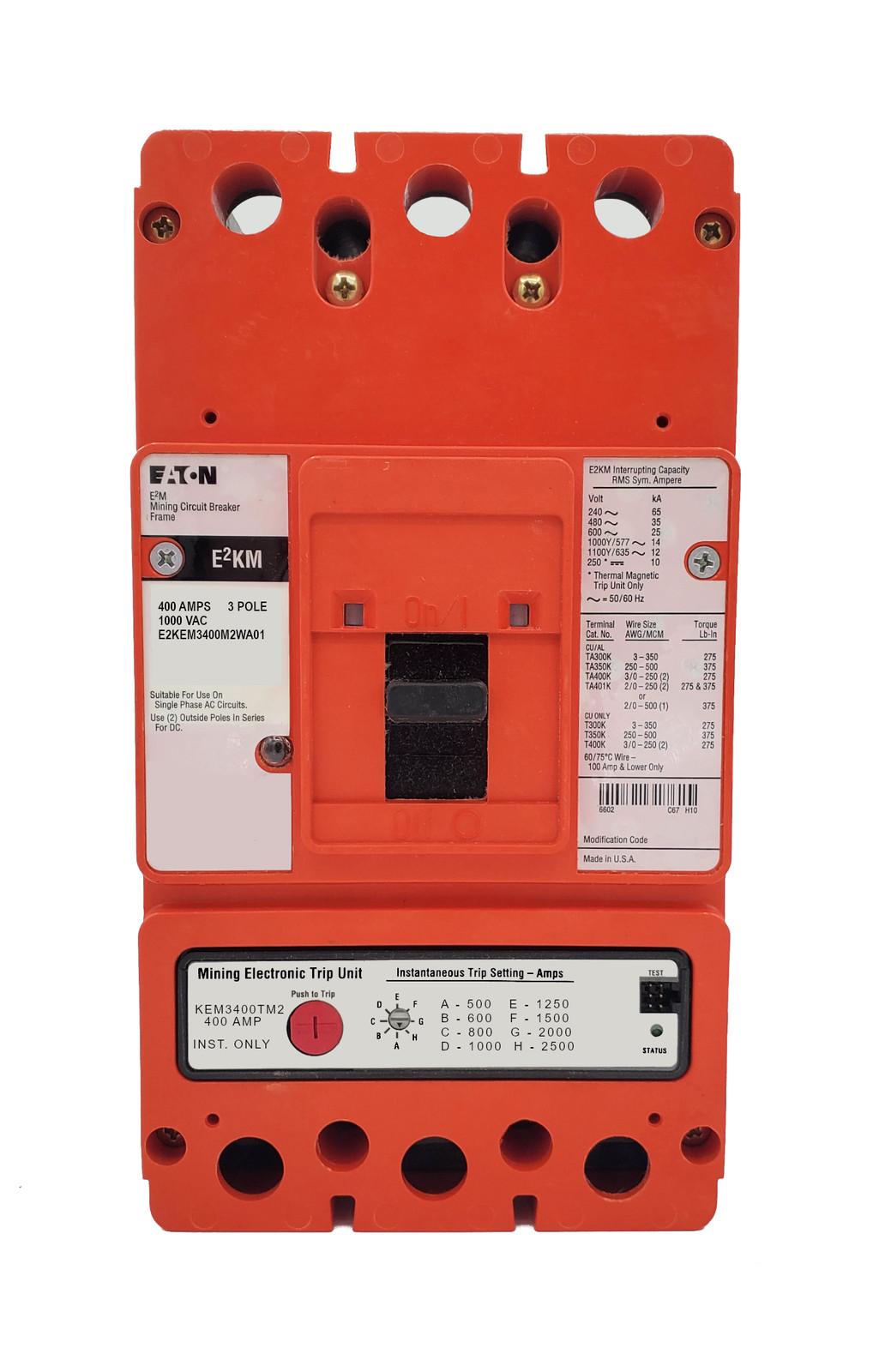 Eaton E2 mining complete molded case circuit breaker