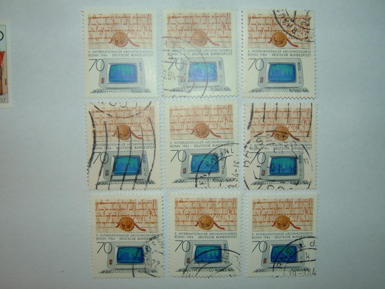 1984 GERMANY INTL. ARCHIVE CONGRESS STAMPS MNH/VFU sg2070)