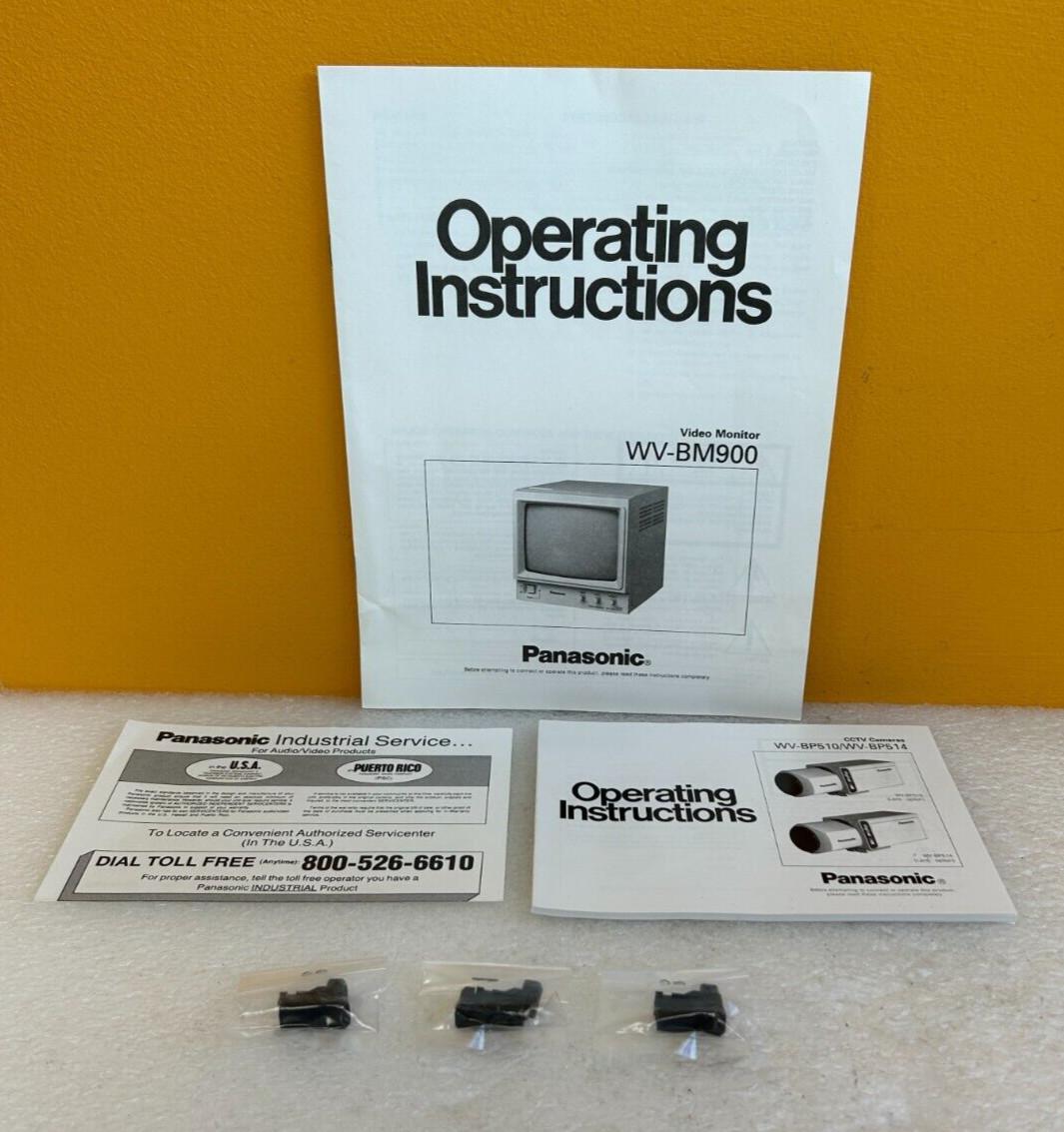 CCTV Cameras WV-BP510/WV-BP514 Video Monitor WV-BM900 Operating Inst