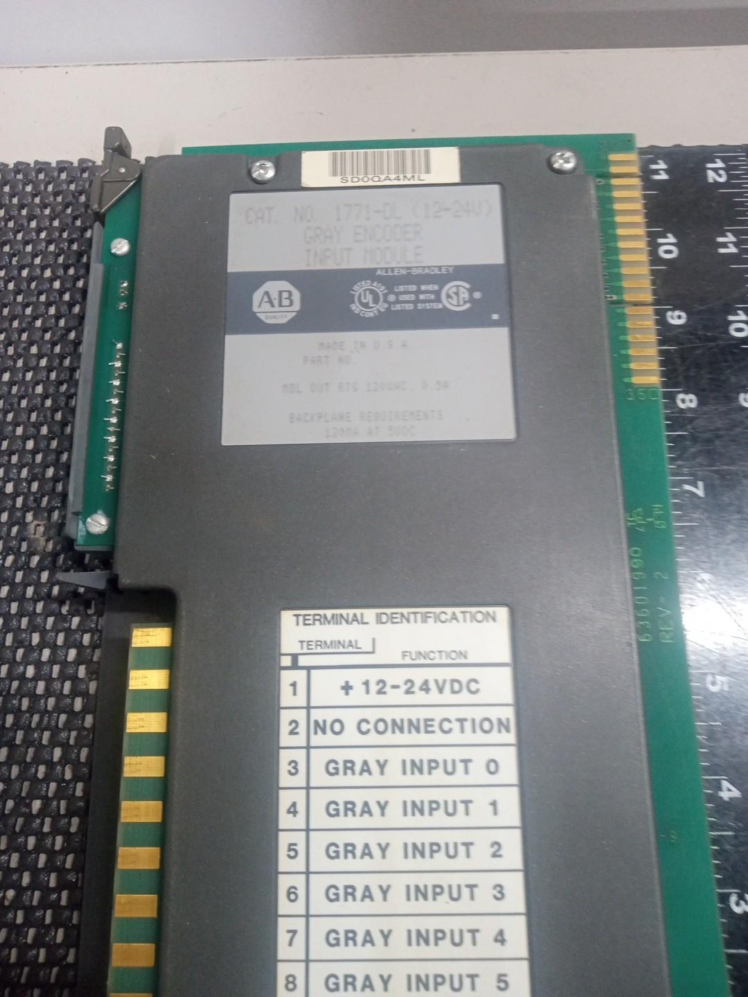 BRADLEY 1771-DL GRAY ENCODER INPUT MODULE 12-24V)