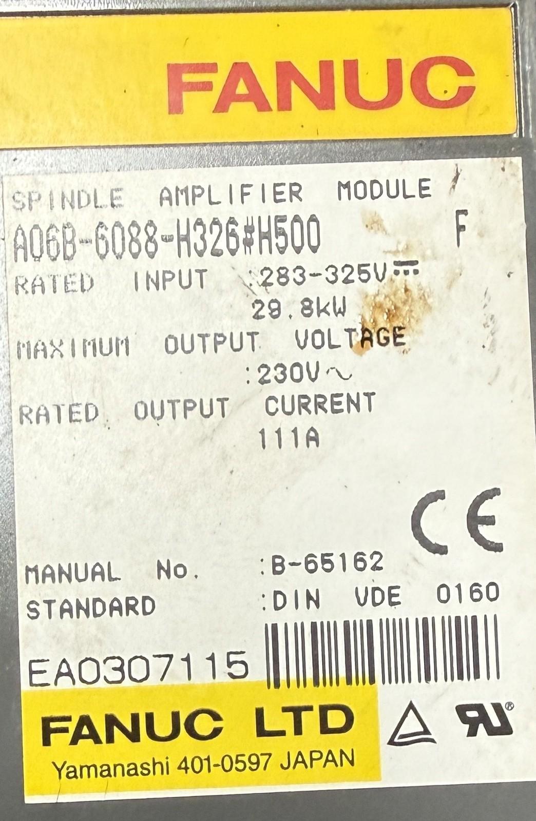 A06B-6088-H326 H500 Spindle Amplifier Module