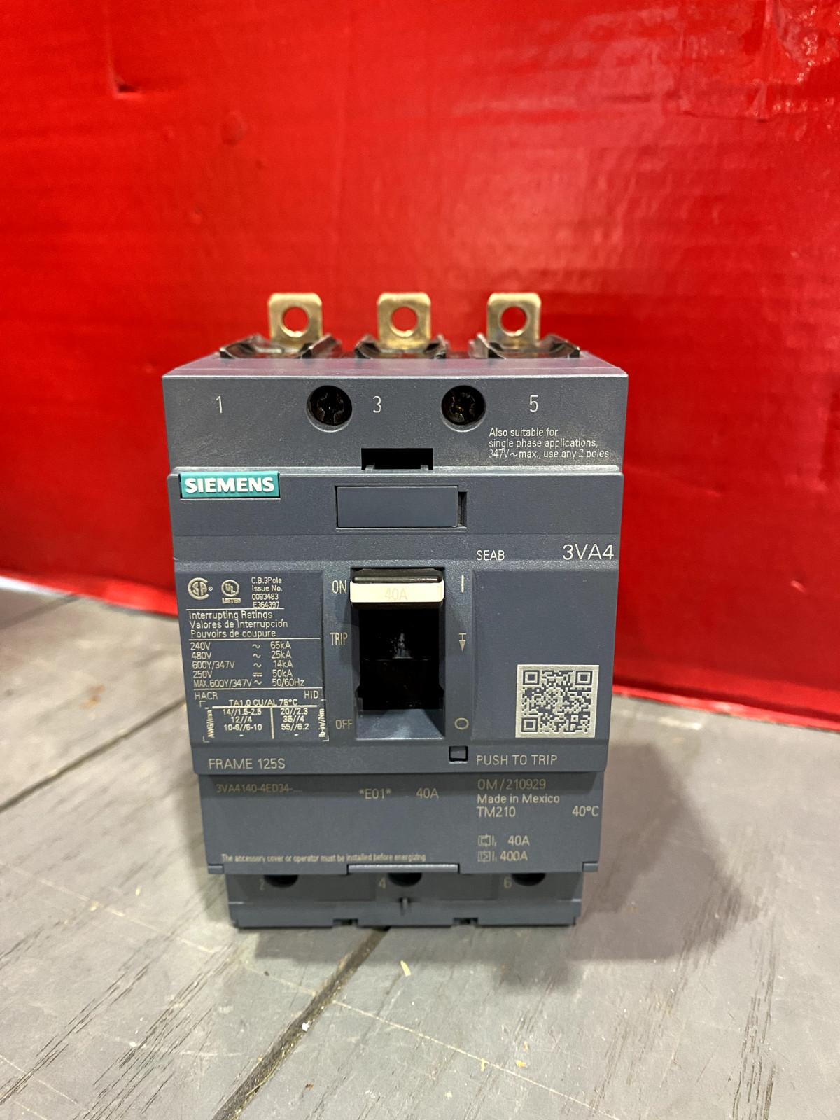 BRKR 3VA41 3P 40A 25KA FTFM LD LUG