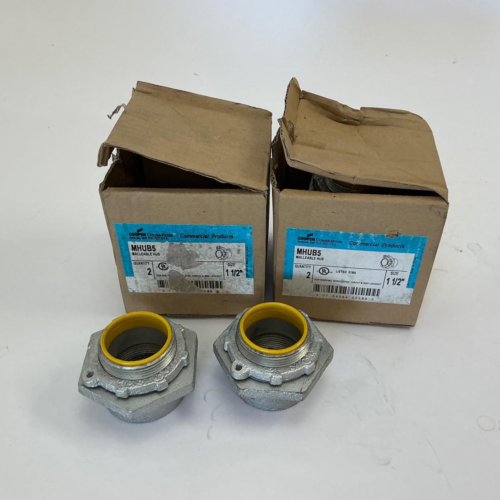 Eaton Crouse-Hinds series MHUB conduit hub, Malleable iron, 1-1/2"