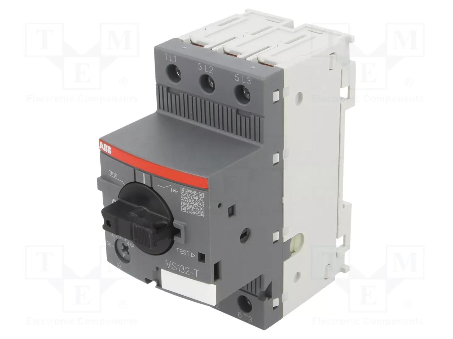 MS132-4.0T Circuit Breaker for Primary Transformer Protection 2.5 ... 4.0 A