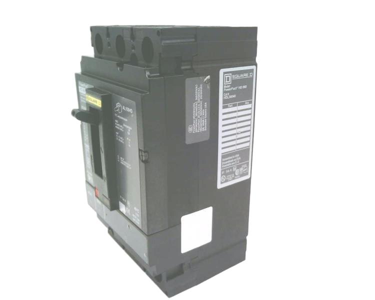 Circuit breaker, PowerPacT H, 40A, 3 pole, 600VAC, 14kA, lugs, thermal magnetic, 80%
