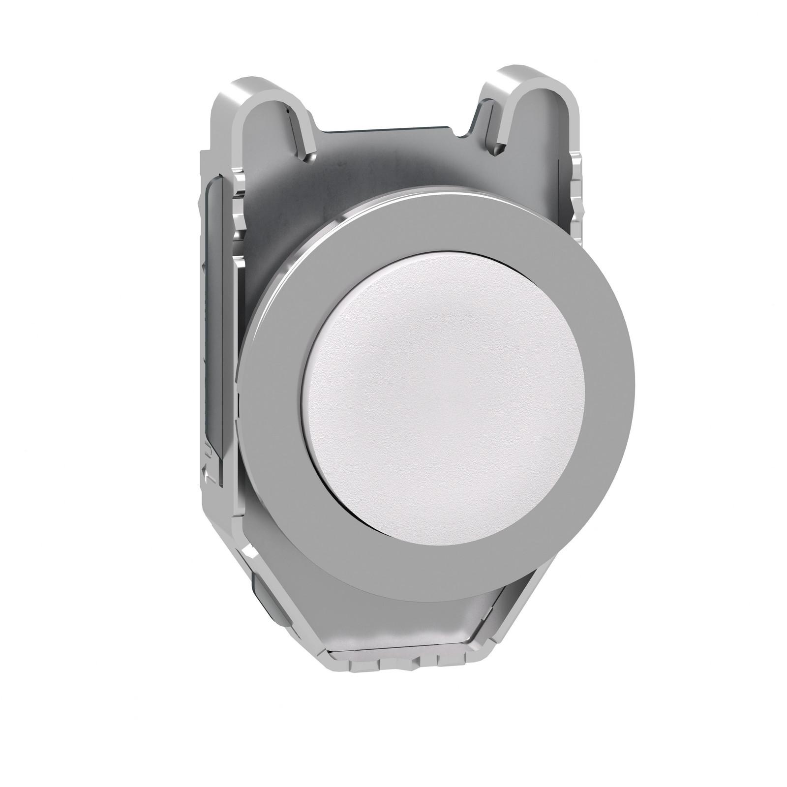 Head for non illuminated push button, Harmony XB4, flush mounted white projecting pushbutton