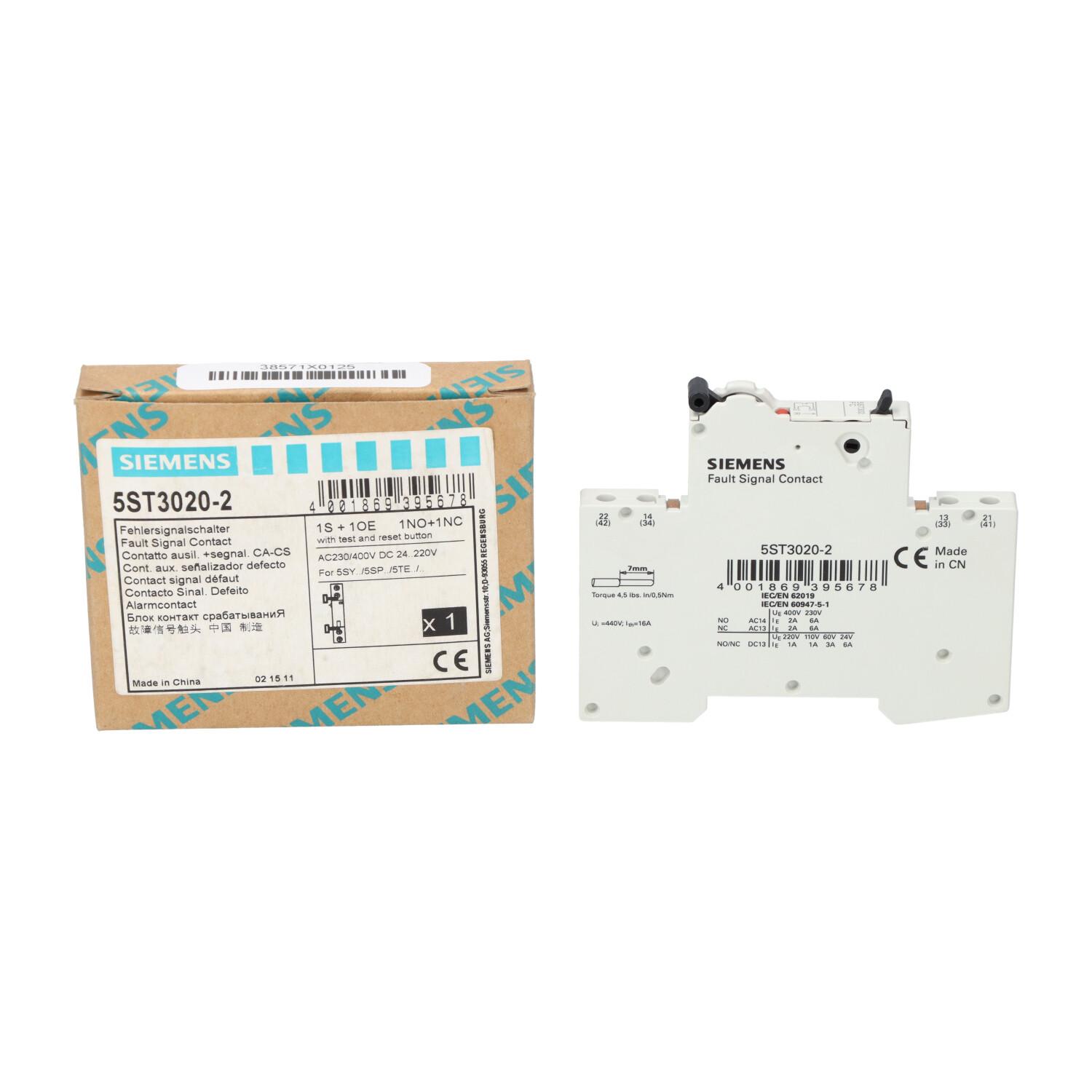 FAULT SIGNAL, 1NO+1NC, W/ TEST BUTTON