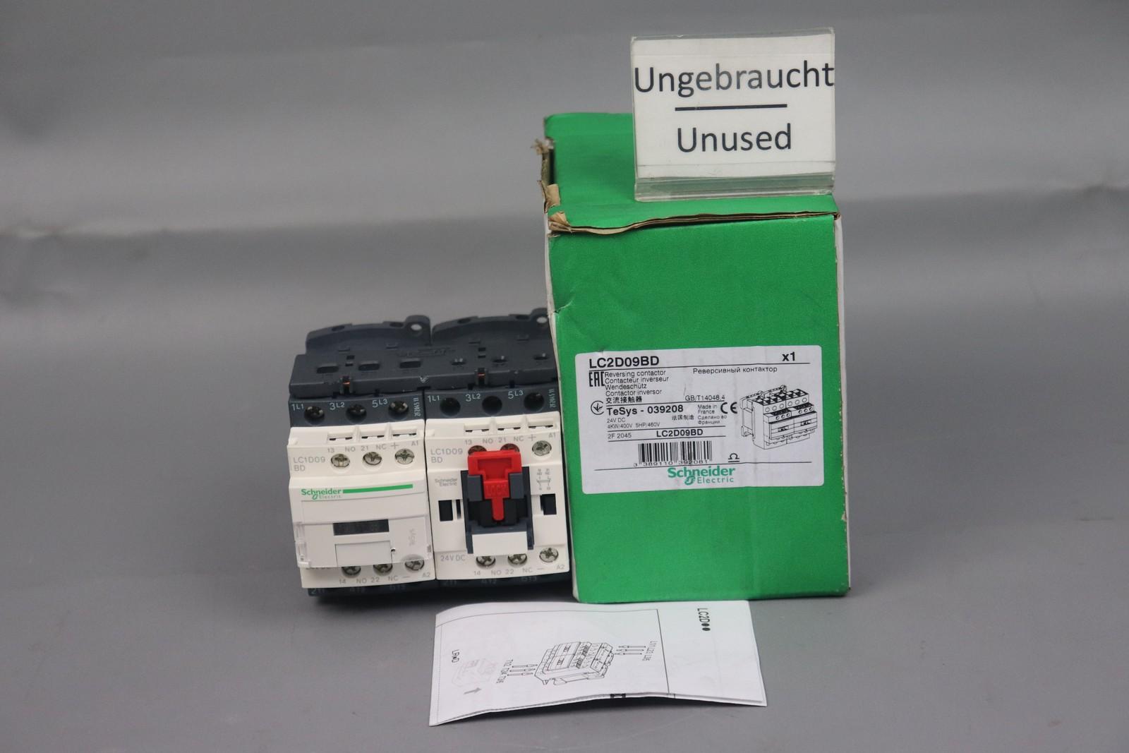 TeSys Deca reversing contactor - 3P(3 NO) - AC-3 - <= 440 V 9 A - 24 V DC coil