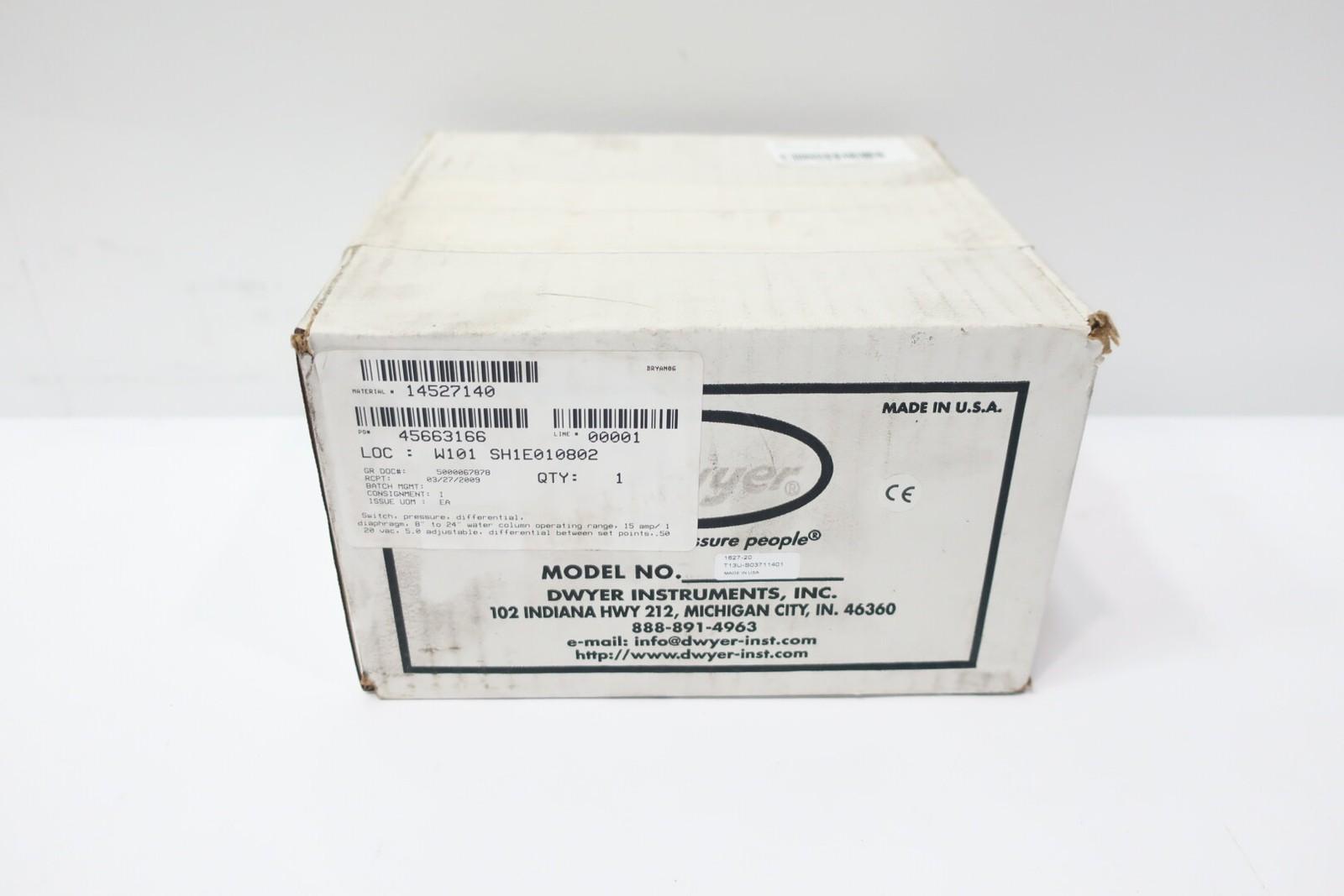 1627-20 Pressure Switch 8-24in-wc