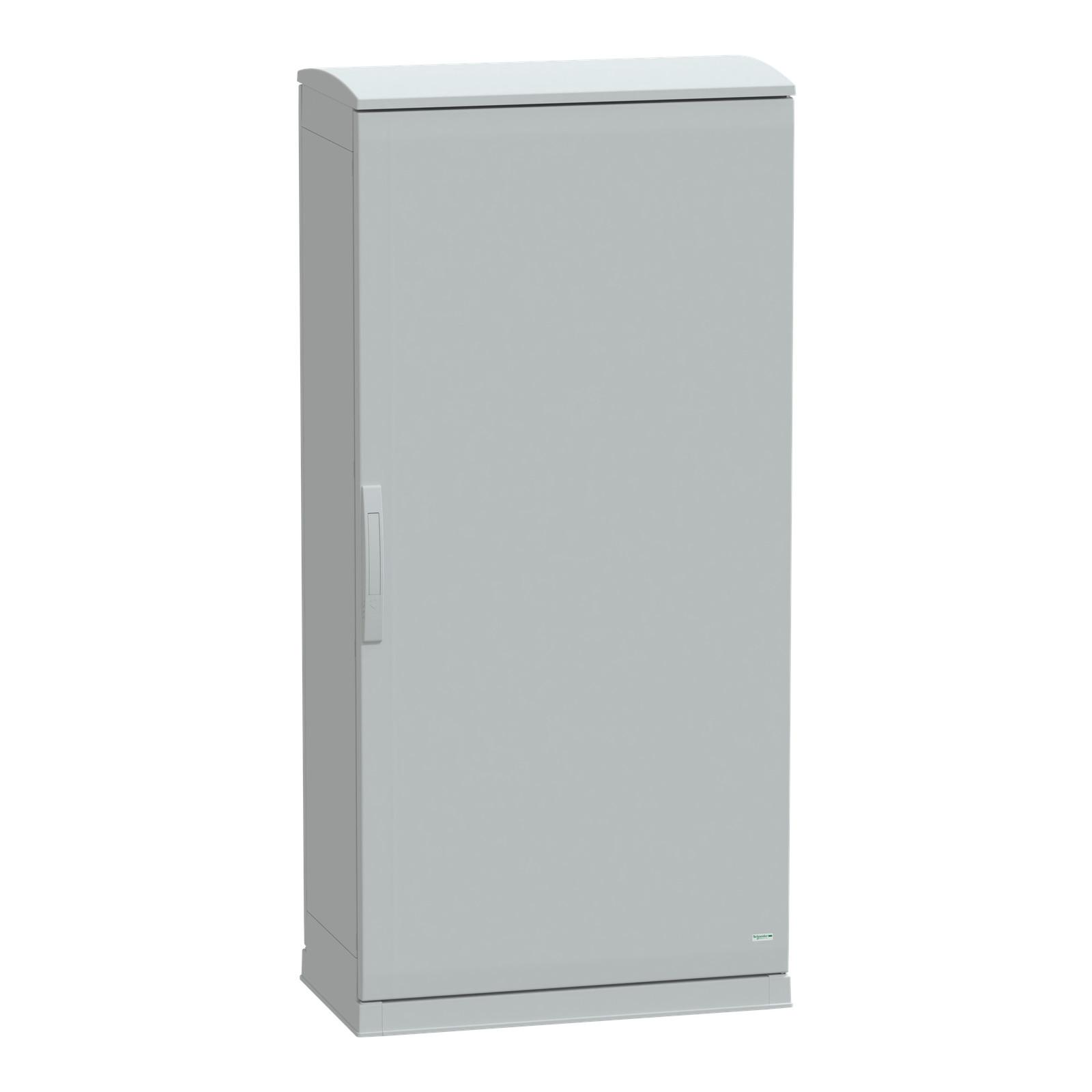 Floor standing polyester enclosure, Thalassa PLA, open bottom, ventilated canopy, 1500x750x420mm, IP44, IK10
