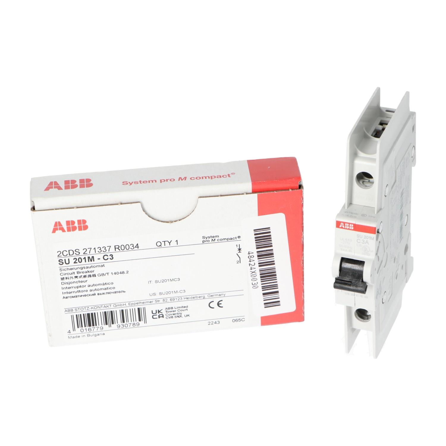 UL489 MCB 1P C 3A 480/277
