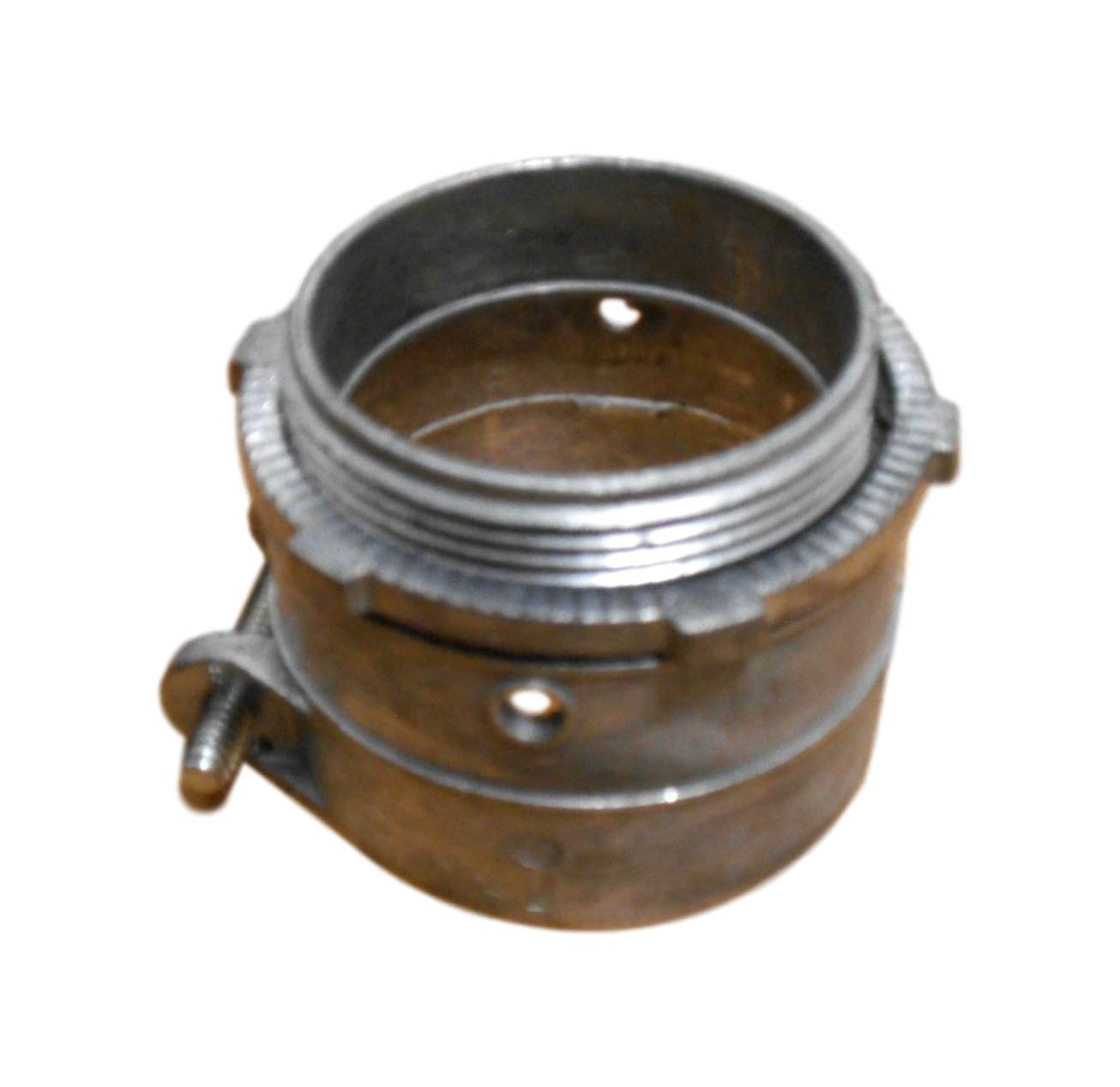 Eaton Crouse-Hinds series squeeze type connector, FMC, Straight, Non-insulated, Zinc die cast, 2"