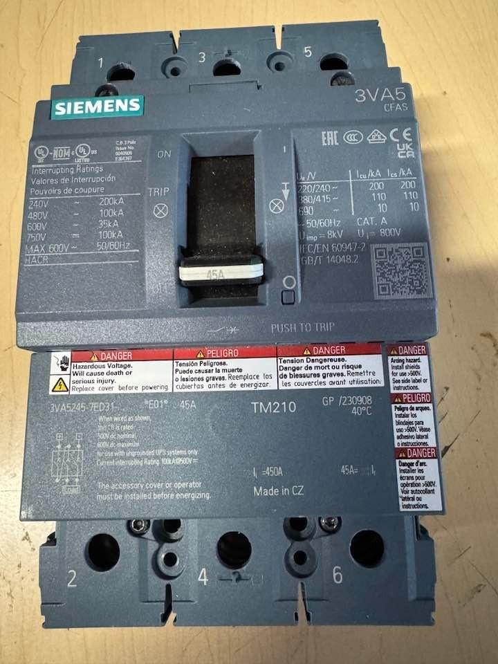 BRKR 3VA52 3P 45A 100KA FTFM