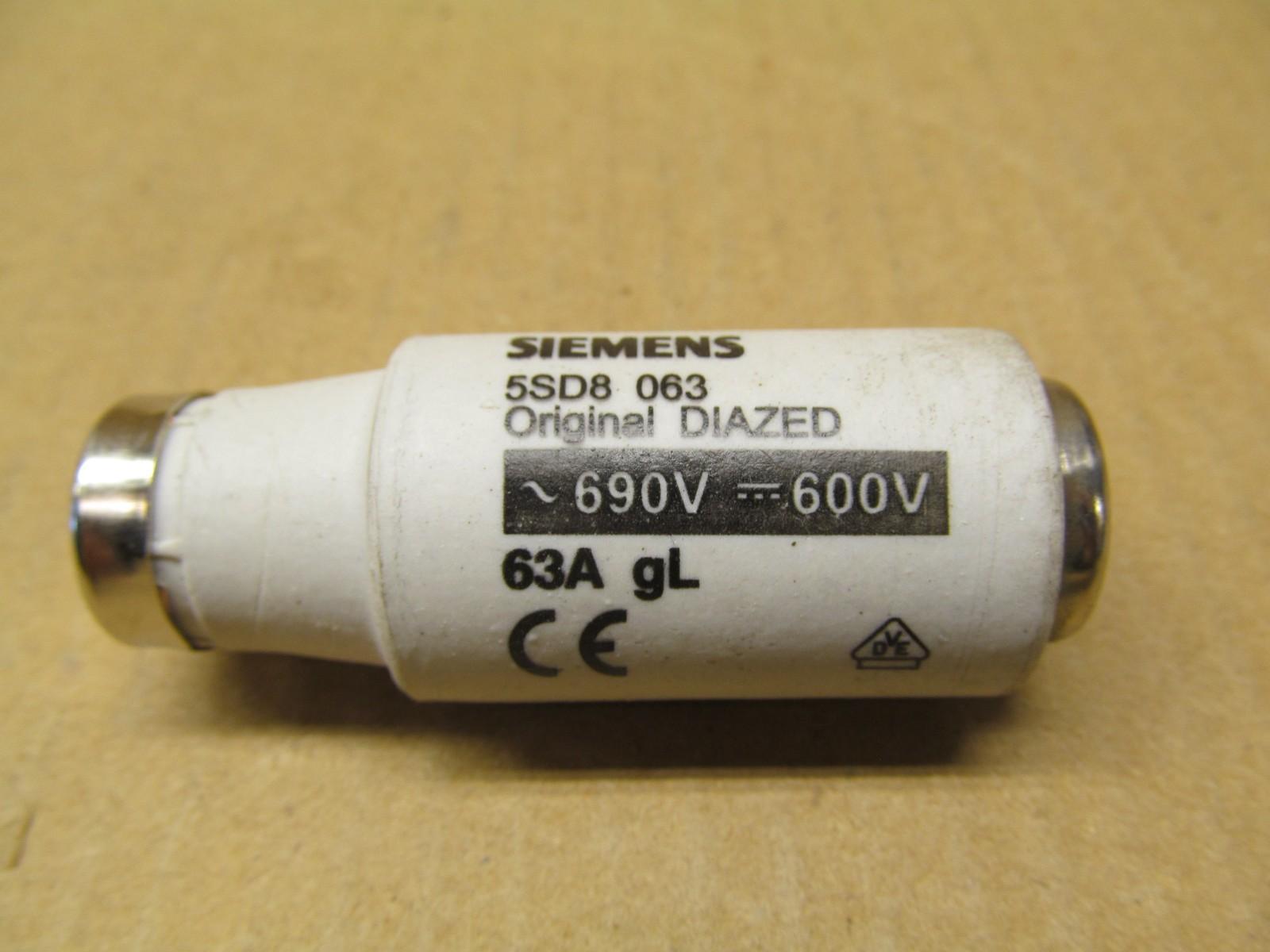 DIAZED FUSE LINK, 63 AMP, 660VAC, 600VDC
