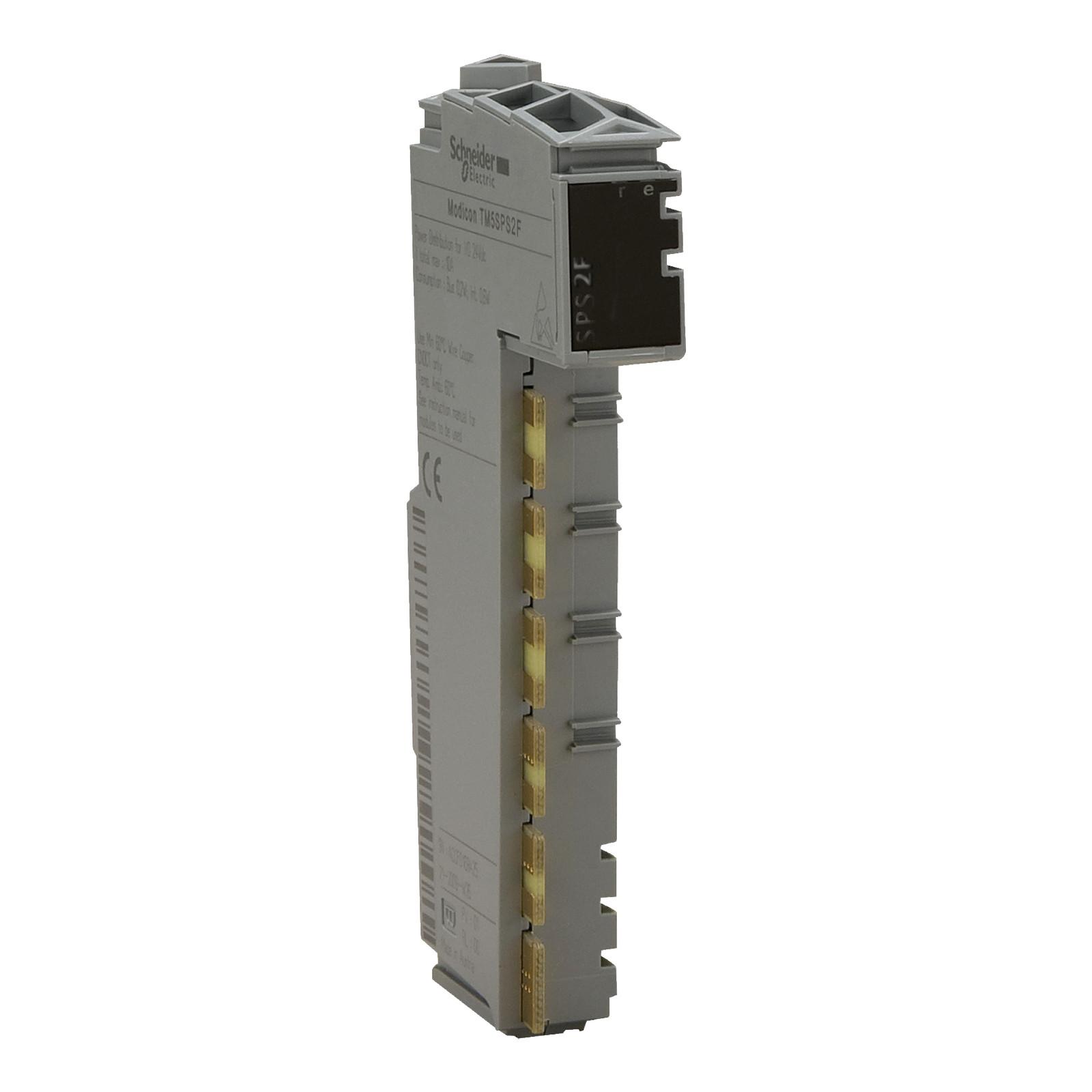 Power distribution module with internal fuse, Modicon TM5, for I/O 24 V DC & bus, 6.3 A