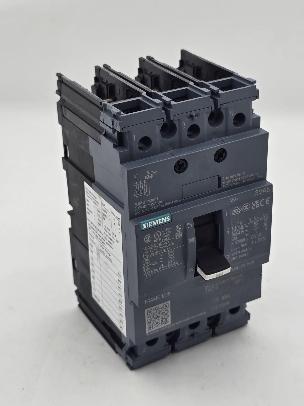 BRKR 3VA51 3P 100A 25KA FTFM
