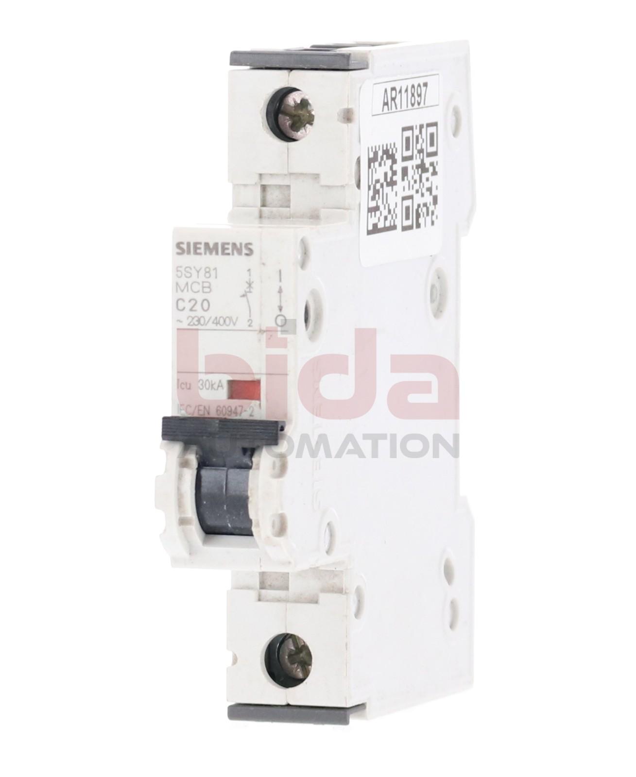 SUP PTOR 5SY8 1P 240V 20A 7.5K C-TRIP