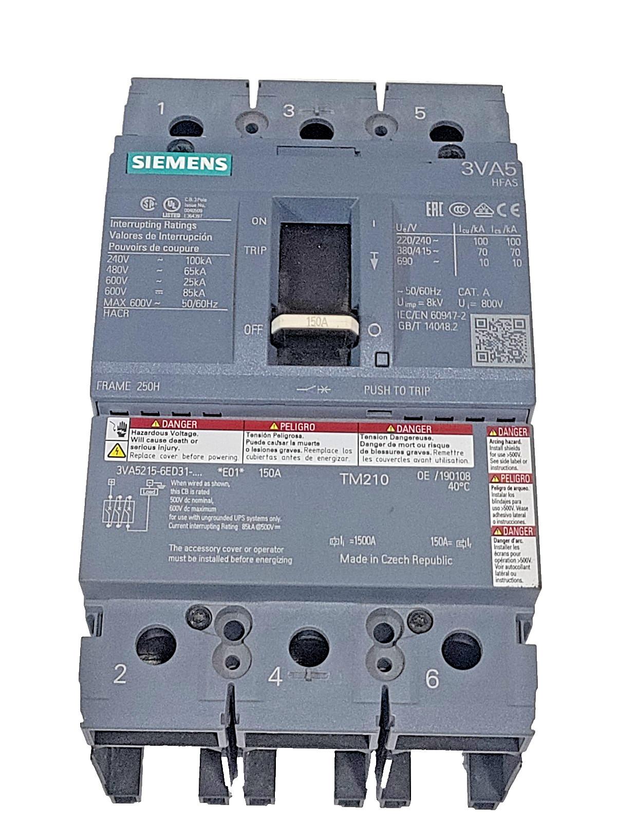 BRKR 3VA52 3P 150A 65KA FTFM