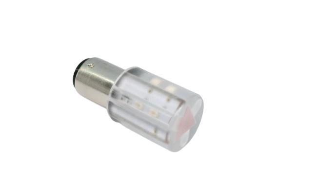 LED RED, 115V AC/DC, BA15D BASE