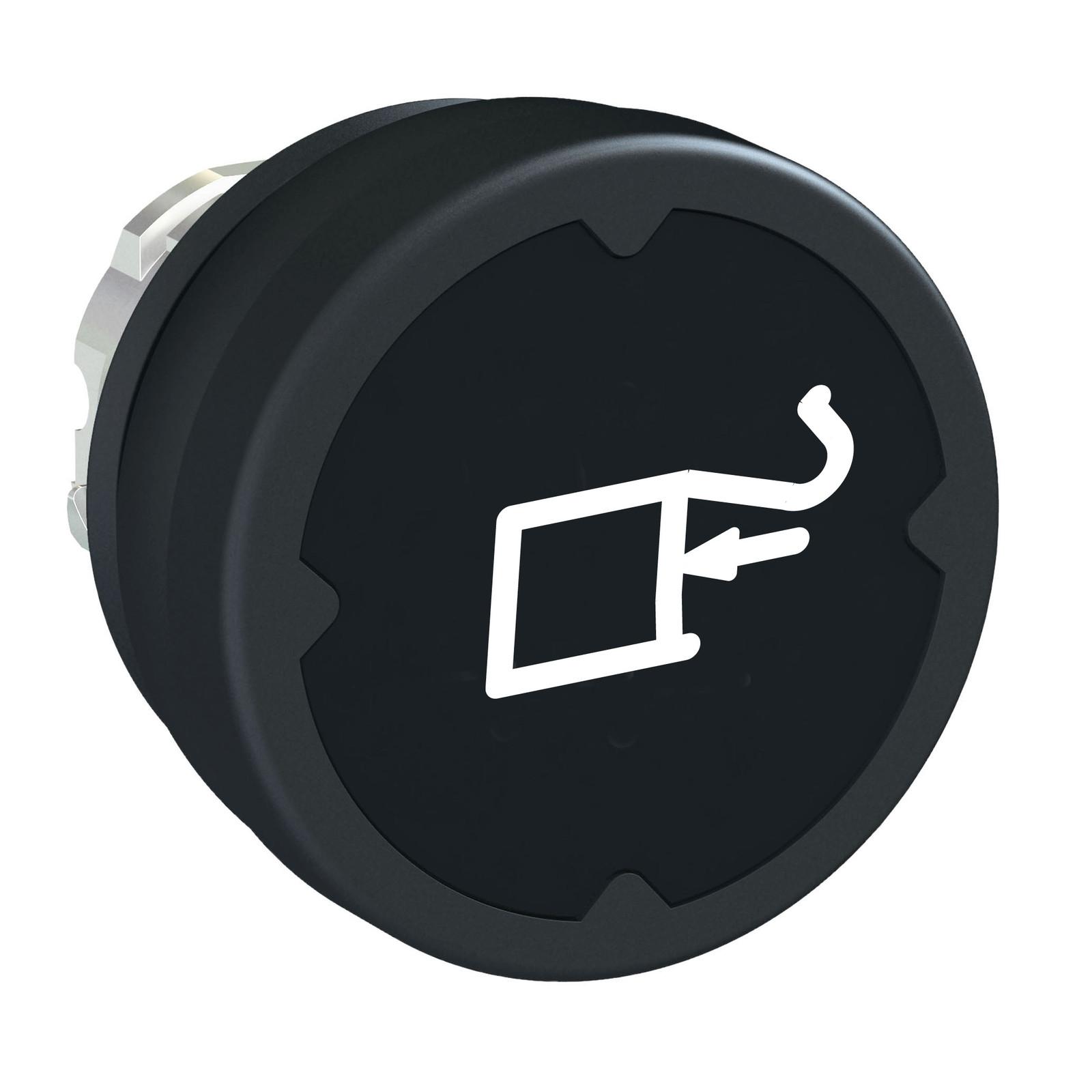 Head for push button, Harmony XB4, push button harsh environment, black, with marking type H040