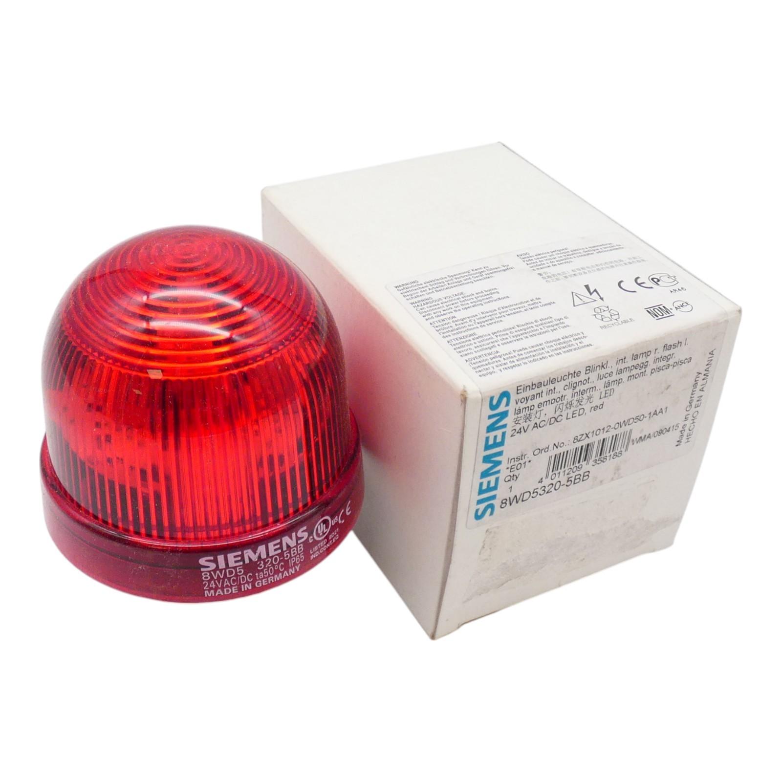 BUILT-IN LUMINAIRE, FLASHING, 24VDC, RED